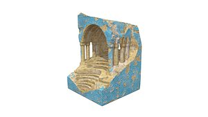 Ruined Temple Stone Artifact 3D model