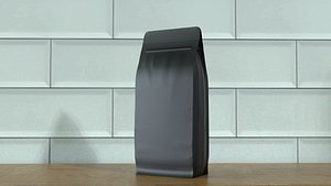 Package Coffee Doypack mock-up pough bag model