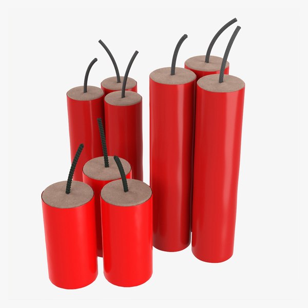 3d fireworks firecrackers model