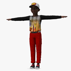 Black Child Boy Street Style Rigged