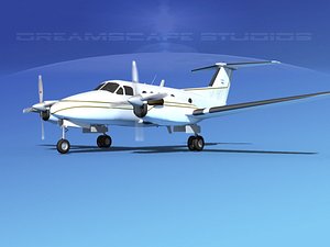 propellers beechcraft king air 3d model