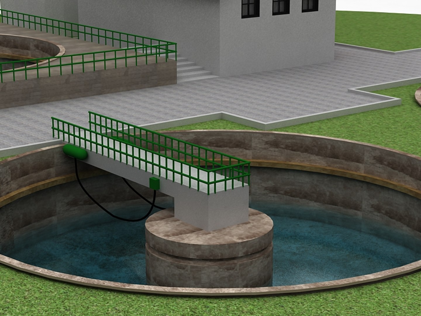 Water Plant Purification Model - TurboSquid 1649186