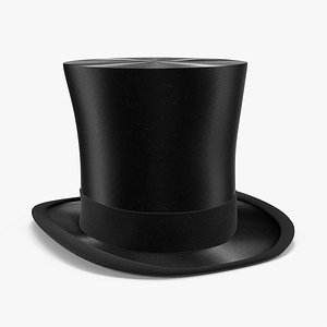 3D model tall hat
