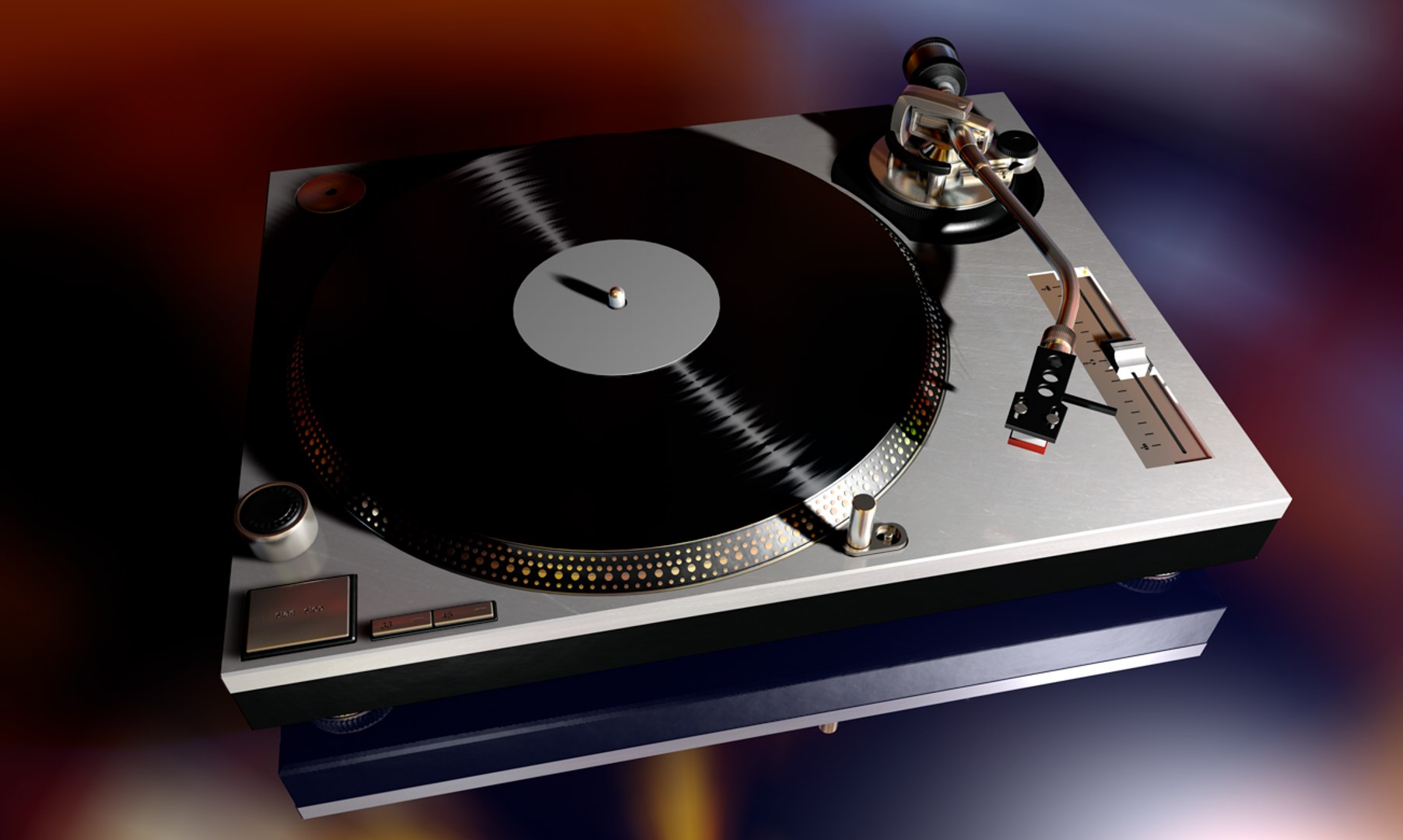 3d Model Technics Sl-1200 Dj Turntable