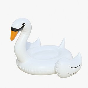3D realistic float ring swan model