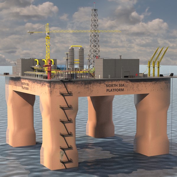 oil rig 3d model