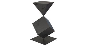 sculpture metal cubes 3D