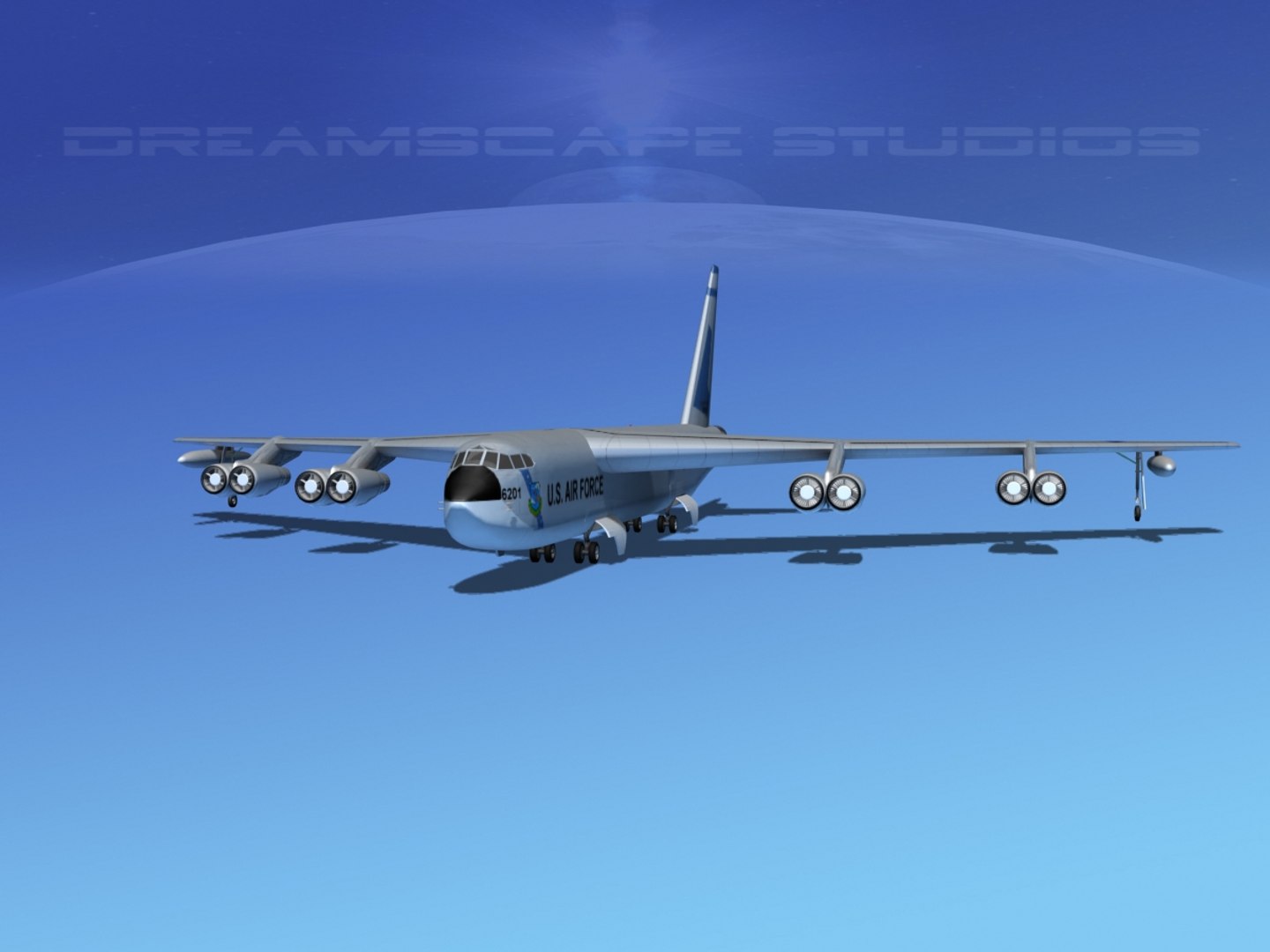 Stratofortress Boeing B-52 Bomber 3d 3ds