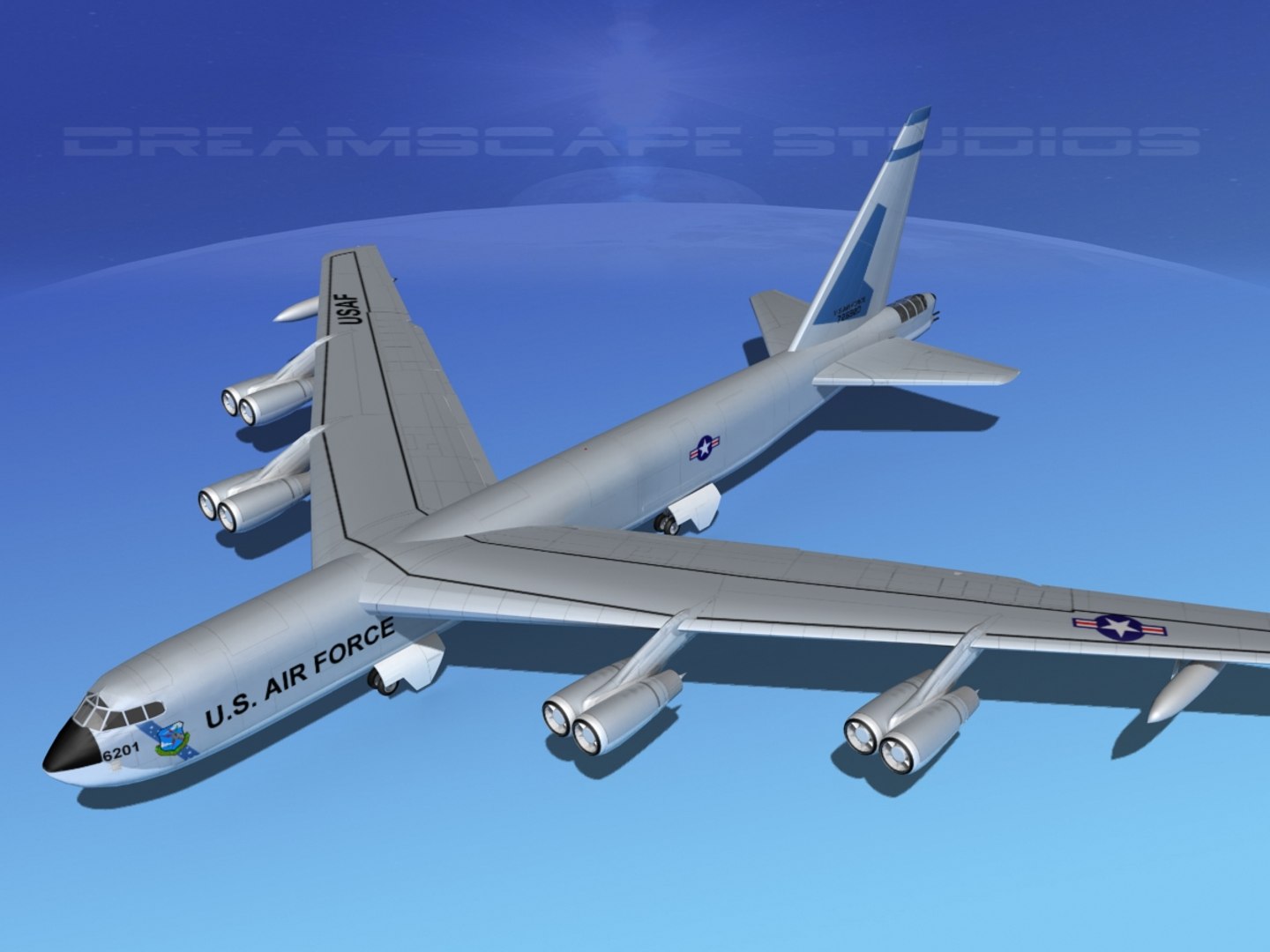 Stratofortress Boeing B-52 Bomber 3d 3ds