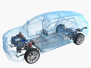Electric SUV chassis X-ray