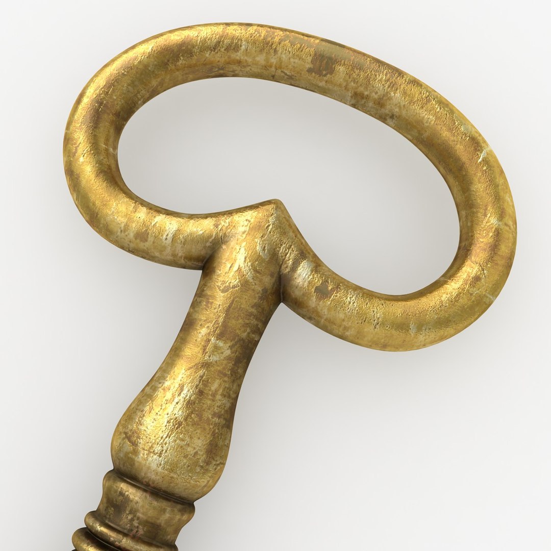 3d Vintage Key Old
