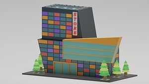 3D model cartoon store 01