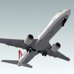 3ds boeing 737-800 plane turkish