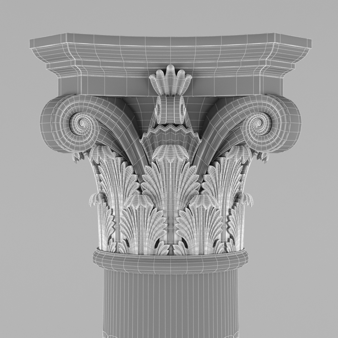 3d Model Classical Column