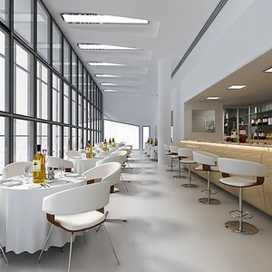 restaurant bar 3d max