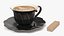 Cappuccino Cup with Cream Filled Wafer Black