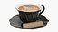 Cappuccino Cup with Cream Filled Wafer Black
