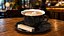 Cappuccino Cup with Cream Filled Wafer Black