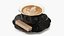Cappuccino Cup with Cream Filled Wafer Black