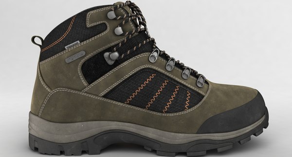 realistic hiking boots 3d max