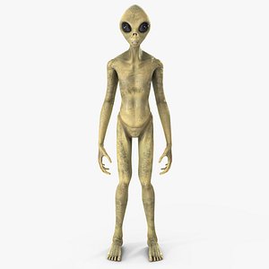 3D Standing Humanoid Alien model