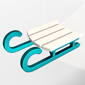 Mini Christmas Sleigh 04 3D