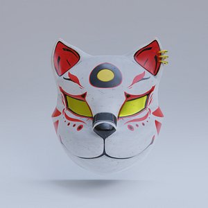 3D Kitsune Mask model