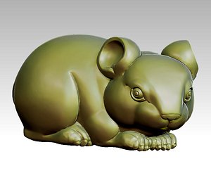 3D rat animal statue