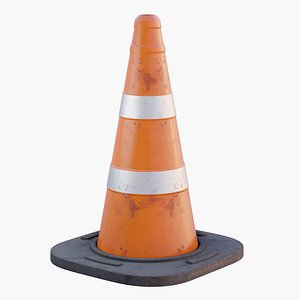 Traffic Cones Dirty PBR 3D model