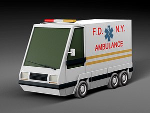 Cartoon car ambulance