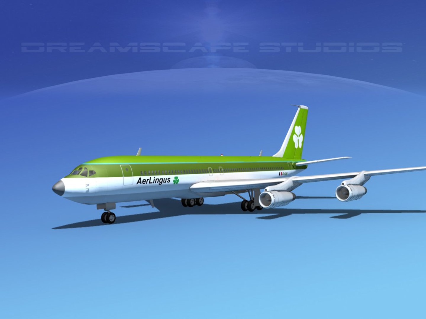 3d 707 Boeing Jet 707-320 Model