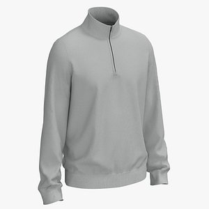 3D model Men Quarter-zip Sweater