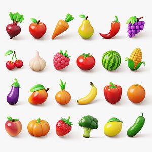 Stylized Fruits and Vegetables Pack