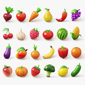 Stylized Fruits and Vegetables Pack