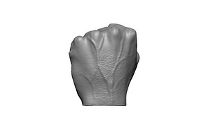 3D hand male statue