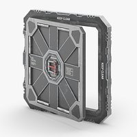 Sci-Fi Maintenance Bay Hatch Grey