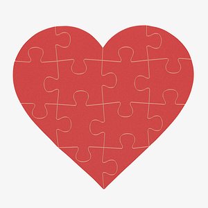 3D heart jigsaw puzzle