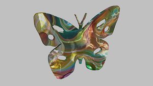 3D butterfly silhouette