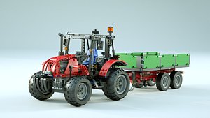 LEGO Tractor with Trailer model