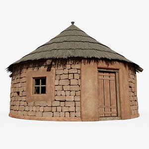 3D Stone Hut