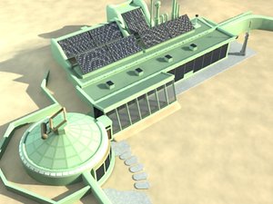 earth ship house 3d model