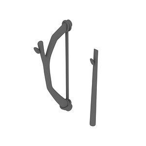 bow arrow 3D model