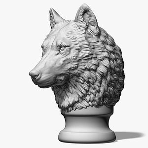 Wolf Head Statue