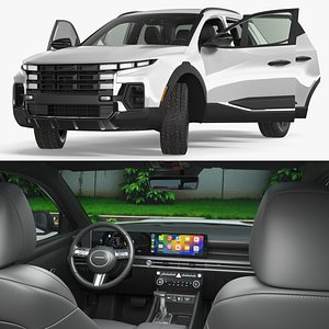 Pickup Vehicle Modern Utility White Rigged