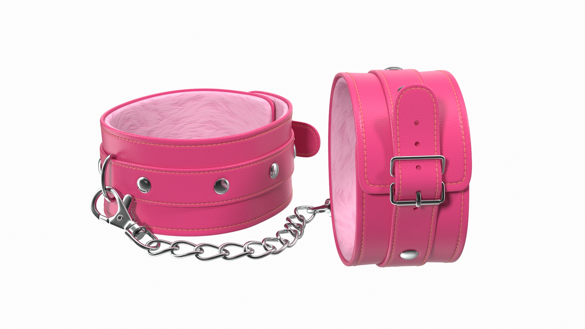 Pink leather clearance cuffs