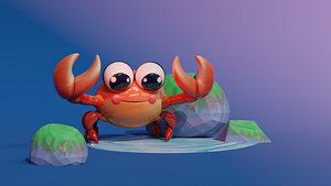 STYLYZED CARTOON CRABB 2025 3D model
