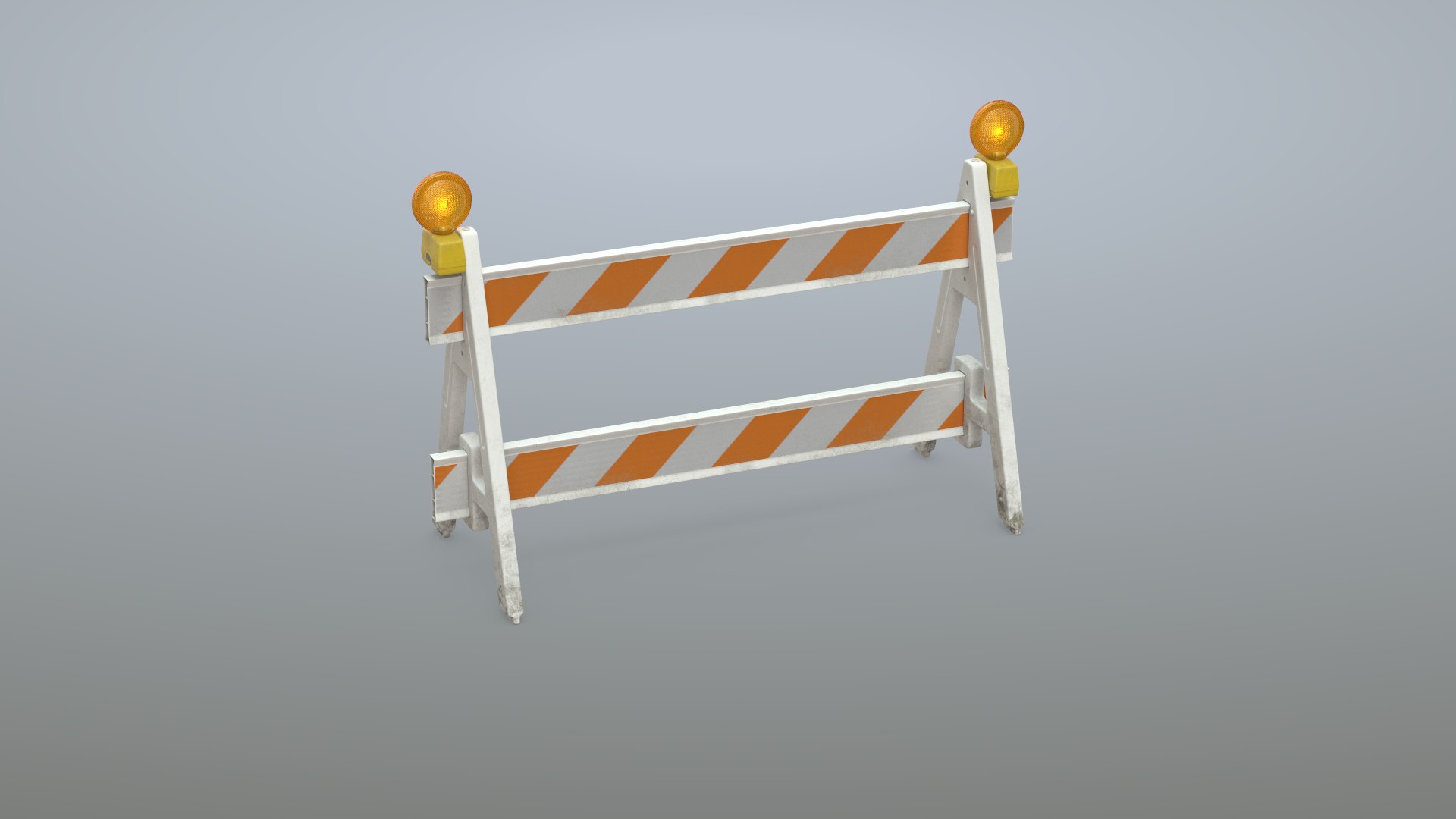 Roadworks Barricade Warning 3D Model - TurboSquid 1688544