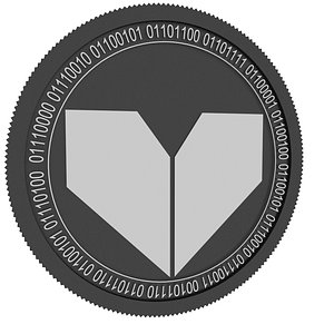 view black coin 3D model