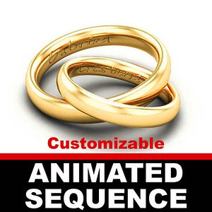 wedding rings sequence animated ring