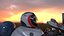 Modelo 3D de capacete de motocicleta